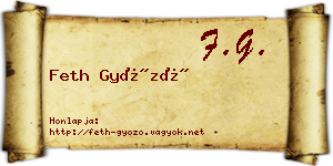 Feth Győző névjegykártya